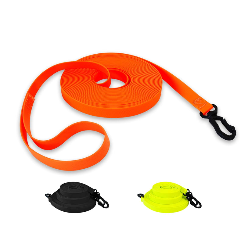 33 Ft Dog Training Leash,Slip Traction Rope Waterproof Dog Leashes for Small Medium and Large Dogs,Heavy Duty Long Leash for Dog Walking,Running,Training,Orange Orange 33 Ft - PawsPlanet Australia