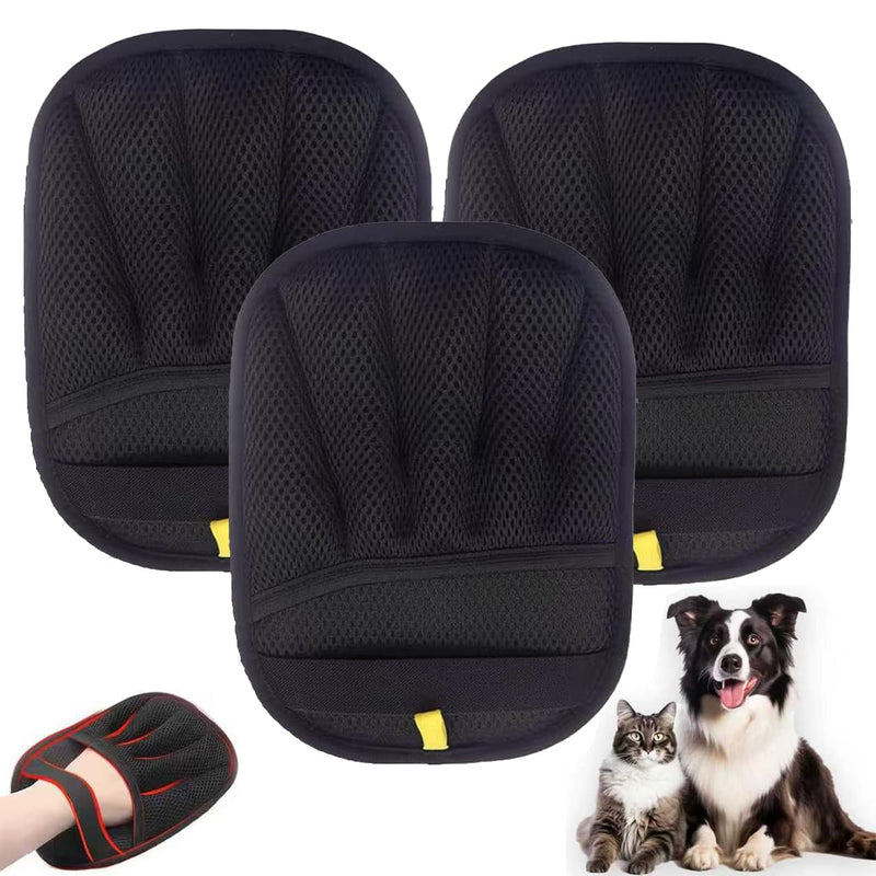 3 Pack The Magic Brush Pet Hair Remover Glove for Cats & Dogs, Pro Five-Finger Electrostatic Pet Hair Removal Gloves, Reusable & Washable Pet Hair Removal Tool for Couch, Clothing, Carpet, Car Seat - PawsPlanet Australia