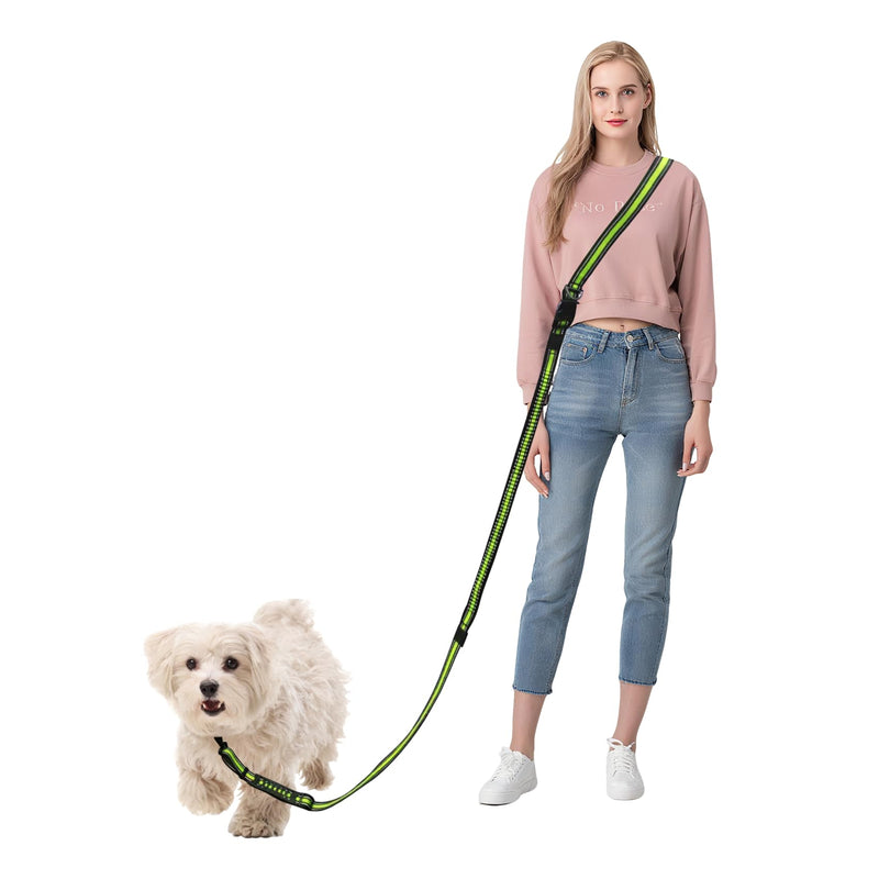 Hands-Free Dog Leash, Waist Leash for Dog Walking Hiking Running, 6.07-8.2ft Long Waist, Suitable for Puppy Medium and Large Dogs(Blue) Green - PawsPlanet Australia