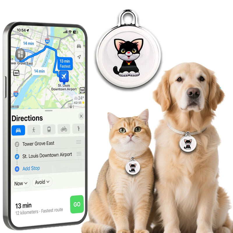 Smart GPS Tracker for Dogs, Mini Cat GPS Tracker, Positioning Smart Alarm Pet Tracker, Waterproof and Drop-Proof, Extra Long Battery Life of 365 Day, No Subscription - PawsPlanet Australia