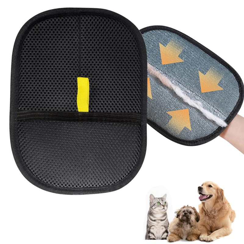 Pet Hair Removal Glove for Dogs & Cats-Upgraded Electrostatic Pet Hair Grooming Glove, Reusable Magic Brush Tool for Furniture, Couch, Carpet, Car Seats - PawsPlanet Australia