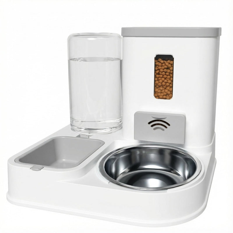 Automatic Cat and Dog Feeder and Water Dispenser Green Eco-Friendly Gravity Feeder and Water Set with Pet Bowl for Small to Medium Dogs Puppies and Kittens - PawsPlanet Australia