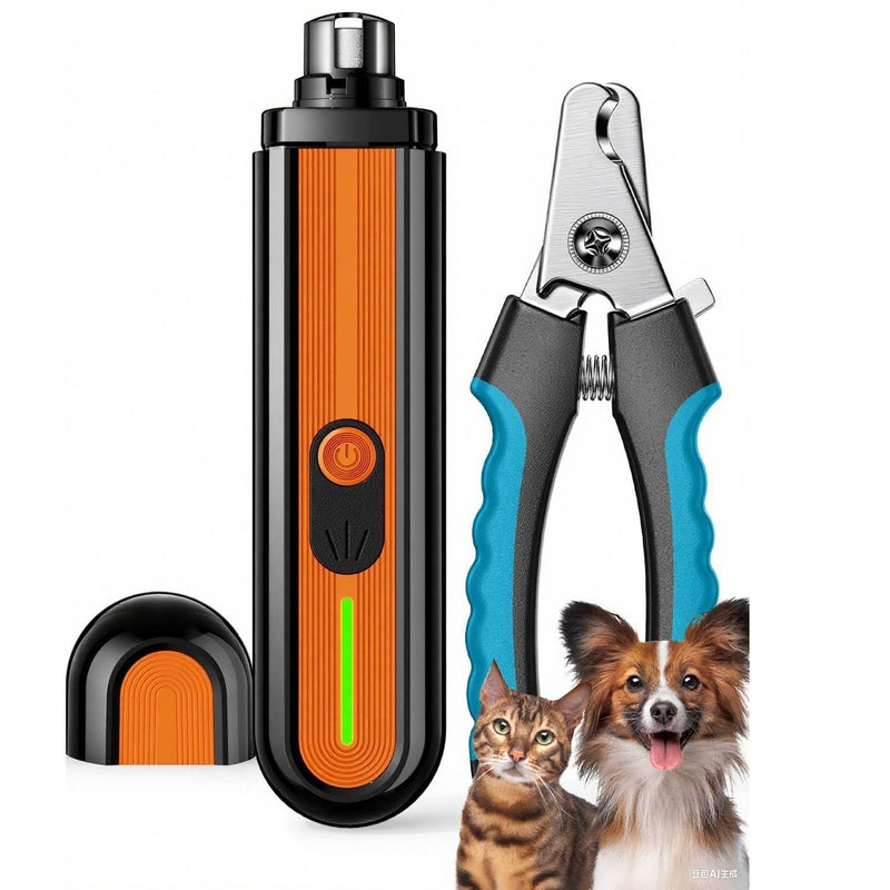 Super Powerful Dog Nail Trimmers and Dog Nail Clippers Combo, Ultra Quiet, 3 Speeds, 4 Bright Lights, with Travel Lock, for Small, Meddium and Large Dogs, Cats and Small Animals black - PawsPlanet Australia