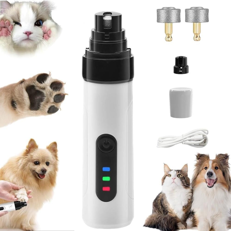 Silent Groom Pro Nail Grinder Cordless, Silent Groom Pro for Dogs and Cats, Dog Nail Trimmer Quick USB Charge with Replacement Grinding Heads (1+2*Replacement Head) - PawsPlanet Australia