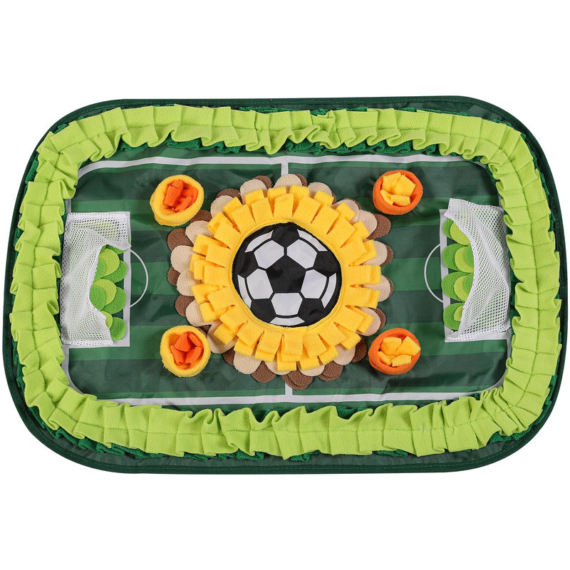 Dog Snuffle Mat for Nosework – Soccer Field Slow Feeder Pad, Washable Enrichment Toy for Medium Dogs Goal Game - PawsPlanet Australia