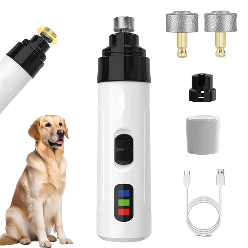 Silent Groom Pro Nail Grinder: Silent Groom Pro for Dogs and Cats, Pet Paws Grooming Smoothing Tool, USB Rechargeable Pet Nail Grinder with Replacement Grinding Heads - PawsPlanet Australia