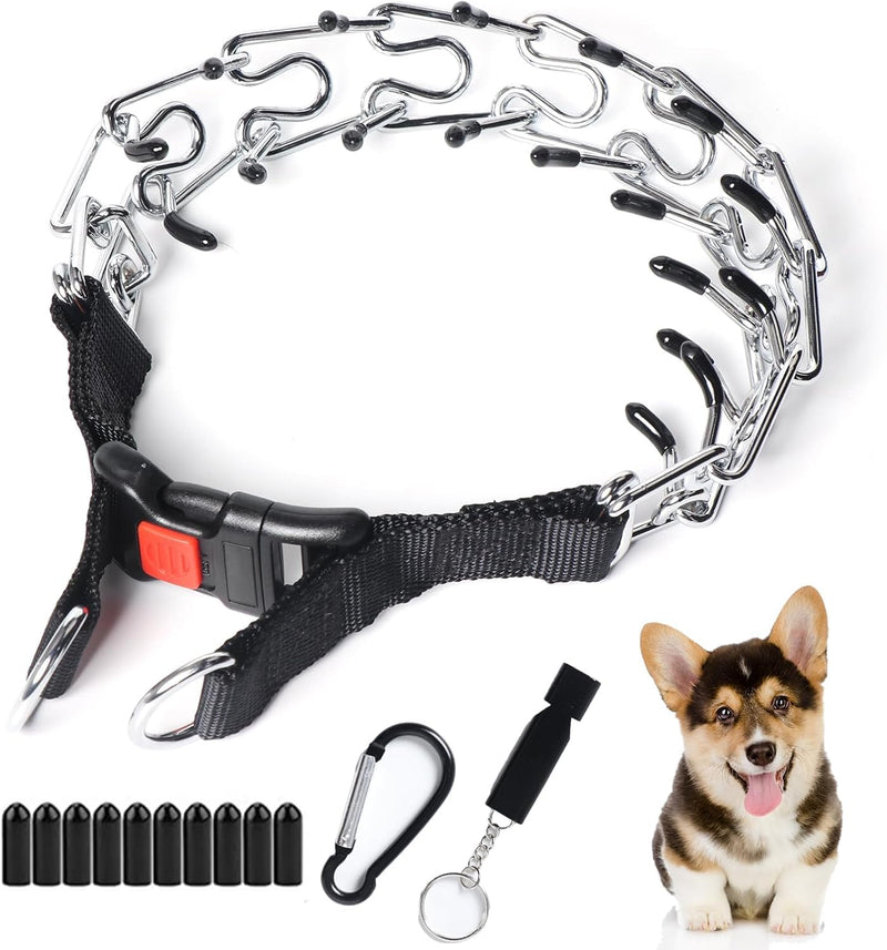 Prong Collar for Dogs Training Collar, Adjustable Pinch Collar with Quick Release Buckle for Large Dogs, No Pull Dog Collar - PawsPlanet Australia