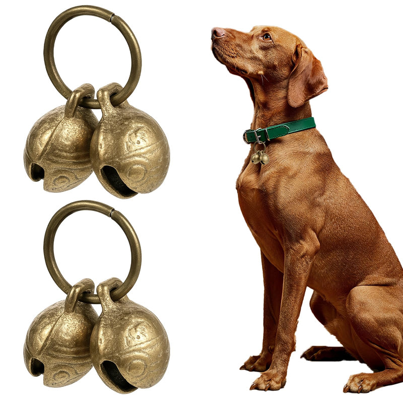 2Set Copper Bell for Dog Collar, Brass Dog Bells, Extra Loud Collar Bell for Pet Tracking Anti Lost Training Pets Pendant Accessories Anti Theft Bells for Little Dogs & Cats - PawsPlanet Australia