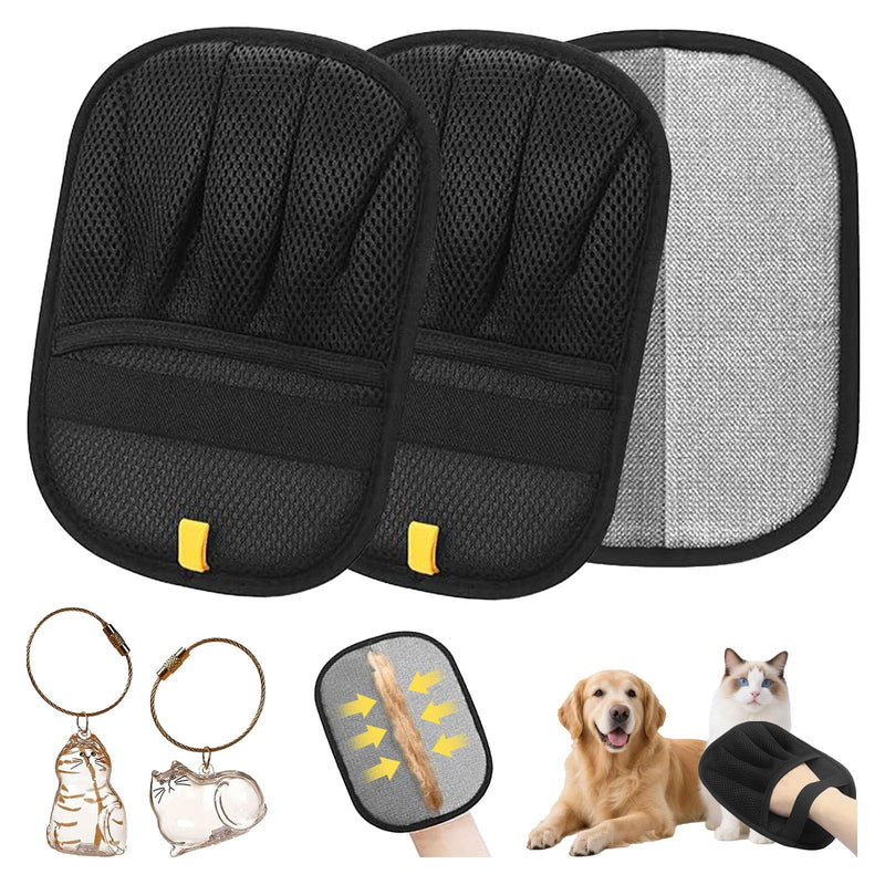 3PCS Five - Finger Electrostatic Pet Hair Removal Gloves, Upgraded Reusable Animal Fur Remover for Couch, Furniture, Carpet, Curtain, Laundry, Car Seat, Ideal for Cat & Dog Grooming - PawsPlanet Australia