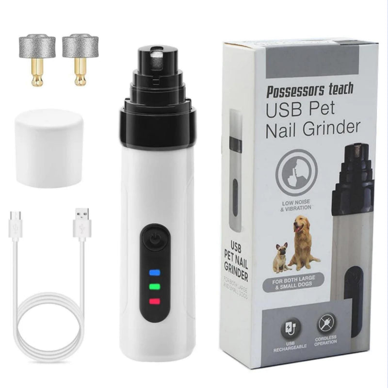 Silent Groom Pro Nail Grinder - Silent Groom Pro for Dogs and Cats, Dog Nail Trimmer with Replacement Grinding Heads, Quick USB Charge(with 2 Replacement Head) - PawsPlanet Australia
