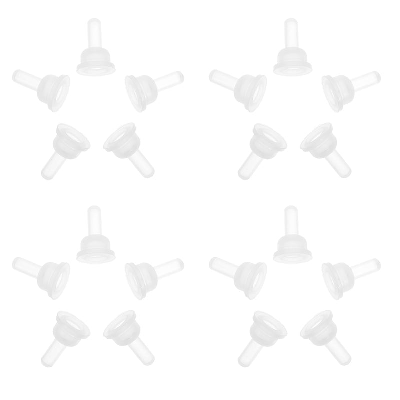 Homoyoyo 40pc Pet Bottle Nipples: Silicone Replacement Pacifiers for Kitten Bottle Feeder Pet Nurser Nipples for Kitten and Puppy, Nursing Newborn Cats, Puppies, Small Animals, White - PawsPlanet Australia