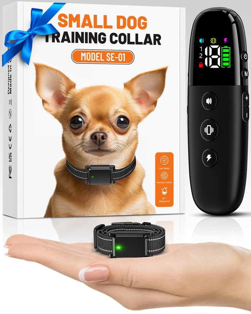 Small Dog Shock Collar for Dogs 5-15lbs - 2000FT Remote,Waterproof,Vibration/Beep/Safe Shock E-Collar - Dog Training Collar with Remote Control for Puppies, Small & Medium Breeds - PawsPlanet Australia