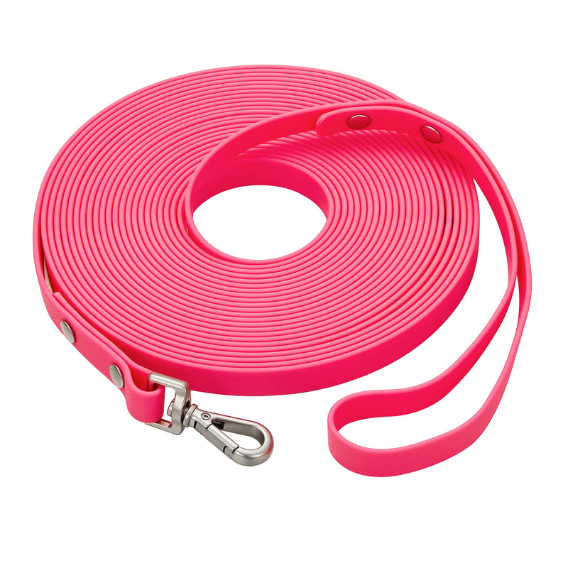 Waterproof Long Dog Training Leash 6ft Outdoor PVC Dog Leashes Great for Large Medium Small Dog Training Lead,Beach,Yard,Play,Camping(Rosered RoseRed - PawsPlanet Australia