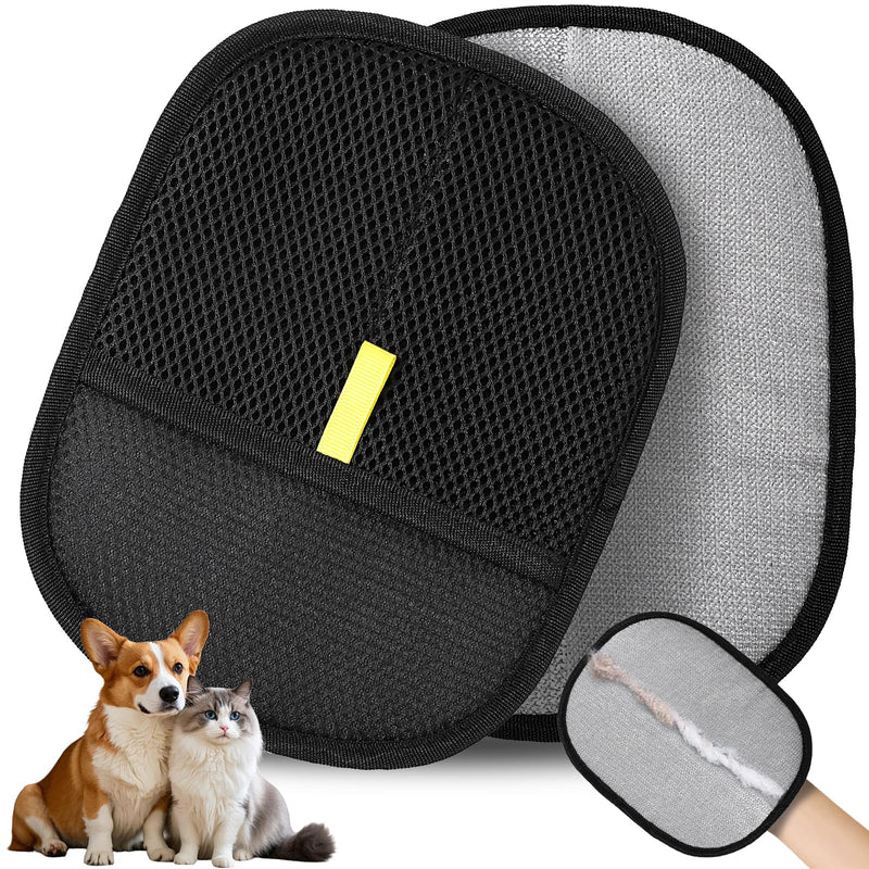 Electrostatic Pet Hair Removal Gloves for Cats Dogs Reusable Pet Hair Remover Tool Mitt for Clothing Furniture Couch Carpets and Car Seats 2PCS - PawsPlanet Australia