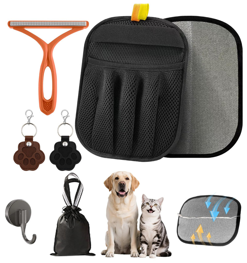 Pet Hair Removal Glove for Cats & Dogs Grooming, Pet Hair Removal Tool Brush Kit Reusable Lint Remover for Carpet Furniture Car Clothes 1 Set - PawsPlanet Australia
