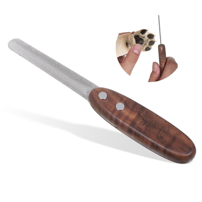 Dog Nail File Diamond Finish Nail File for Dogs Cats Professional Pet Nails Filer with Wood Handle Shape and Smooth All Toenail Types Nails Grooming Tool Polish Off Rough Edges Safe Effective - PawsPlanet Australia