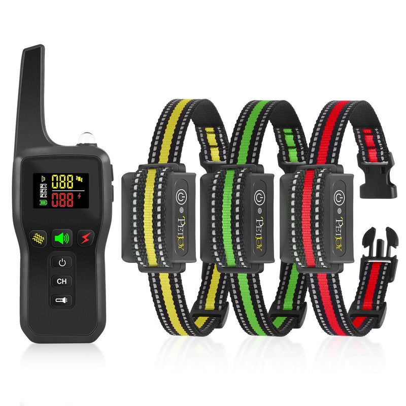 PetJoy Automatic Bark Collar for Dogs - Shock Collar with Remote and Auto Modes, Bark Training Combo - Level 1-5, 3300 Ft Range Collar 02 - PawsPlanet Australia