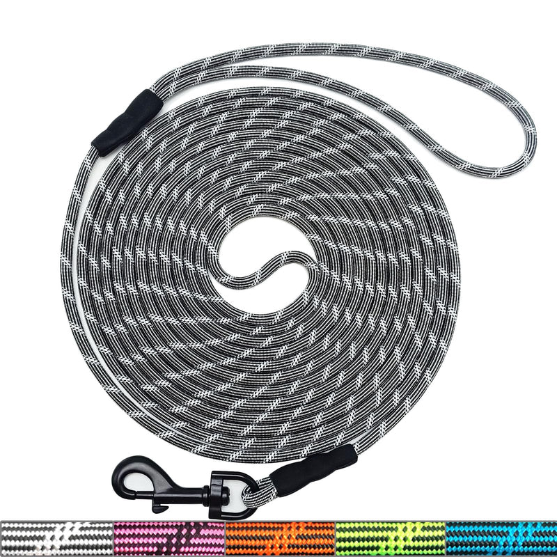 WYuZe 1/5" Small Dog Leash Rope, 6/10/15 FT Lightweight Sturdy Thin Cat Leash for Puppy Weight Under 15lb Outdoor Walking Training (1/5" x 15 FT, Black) 1/5" x 15 FT - PawsPlanet Australia