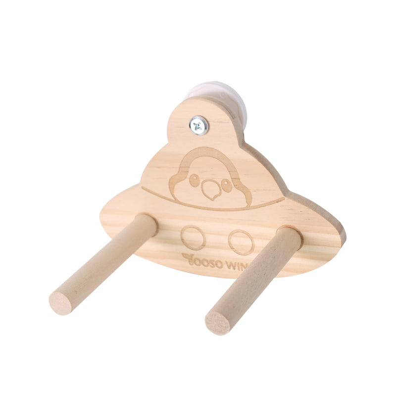 Bird Swing Perch Toy - Wooden Parrot Swing Stand with Wobble Function, Balance Play Gym for Small/Medium Parrots (Budgies, Cockatiels, Lovebirds) Cage Accessories (Myiopsitta monachus Pattern) Myiopsitta monachus pattern - PawsPlanet Australia