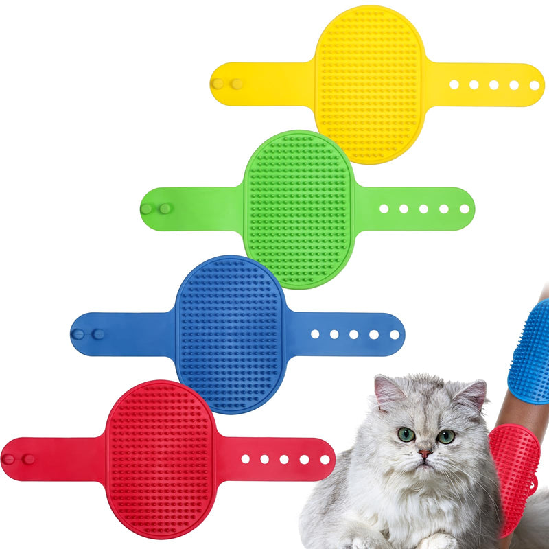 4 Pcs Cat Face Scratcher Silicone Grooming Strap Pad Cat Self Groomer Brushes Rubber Cats Massager for Indoor Climbing Frames Table Leg Cats Face Scratcher Adjustable - PawsPlanet Australia