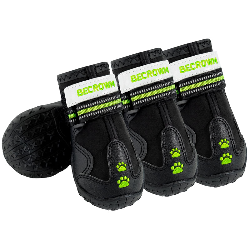 Dog Shoes&Dog Boots for Small,Medium,Large Dogs,Waterproof Non-Slip Shoes for Winter&Hiking,Adjustable Paw Protection, for Dogs(#6(Width 2.76inch) for 55-66 lbs) Black #6 (width 2.76inch) for 55-66 lbs - PawsPlanet Australia