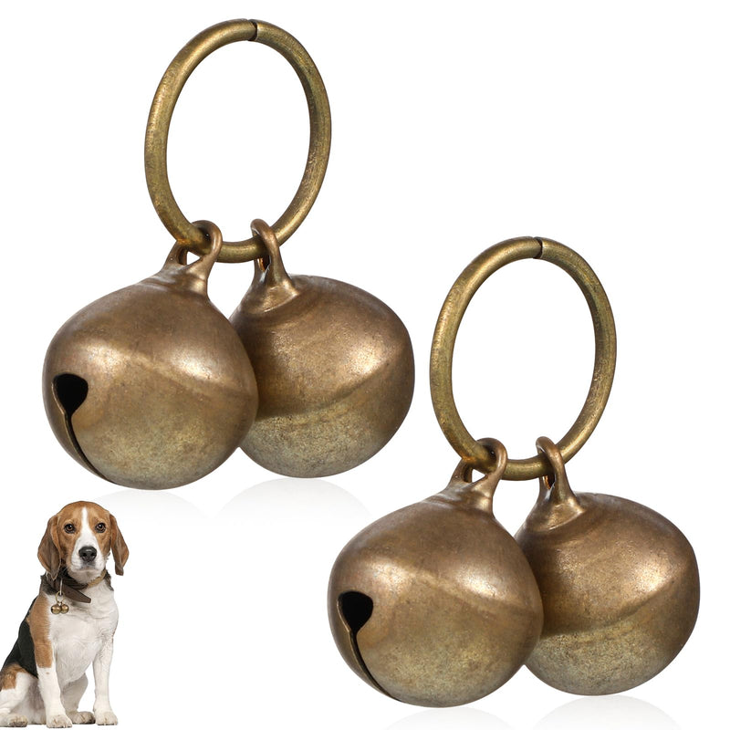 4 Pcs Dog Collar Bells, Bells for Cat Collars, Pet Training Bell, Copper Bell, Loud Charms for Dogs and Cats, Pet Pendant Accessories, Anti-Lost - PawsPlanet Australia
