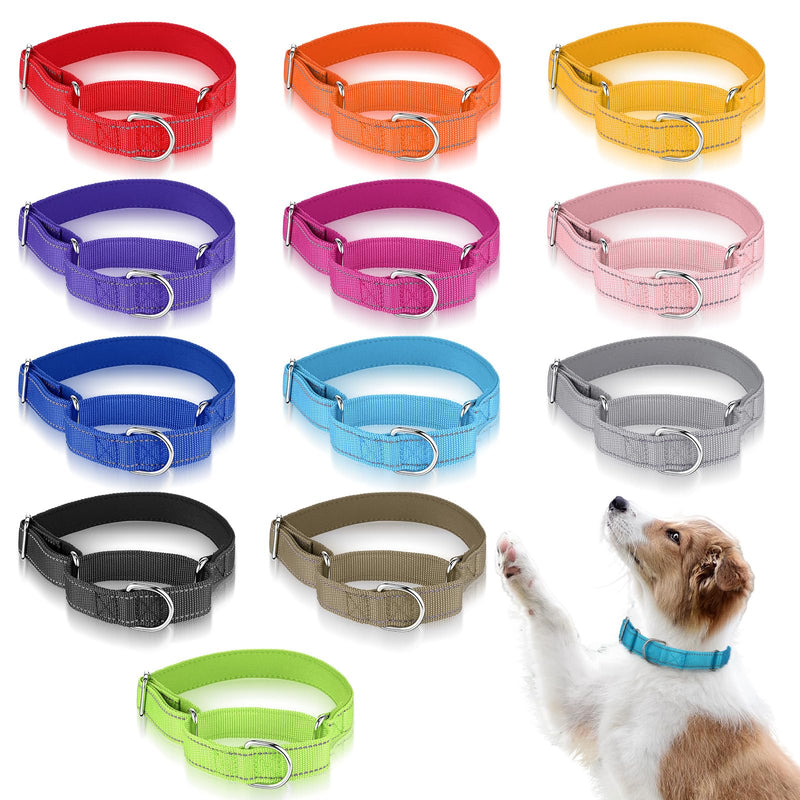 12 Pcs Martingale Collar for Dogs, Martingale Dog Collars Reflective Dog Collars for Medium Dogs (12 Colors) - PawsPlanet Australia