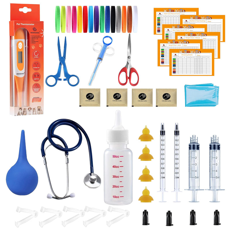 Puppy Kitten Whelping Kit, Whelping Kit with Feeding Nipple Bottle Stethoscope Scissors Cord Clamps Aspirator etc Full kit 23 - PawsPlanet Australia