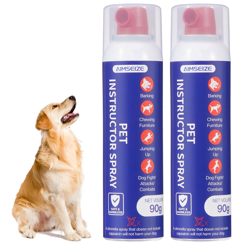 Dog Training Spray with Citronella: 90ml Humane Dog Corrector Spray for Barking, Jumping & Chewing, Dog Behavior Correction Spray for Medium & Large Dogs 2-Pack - PawsPlanet Australia