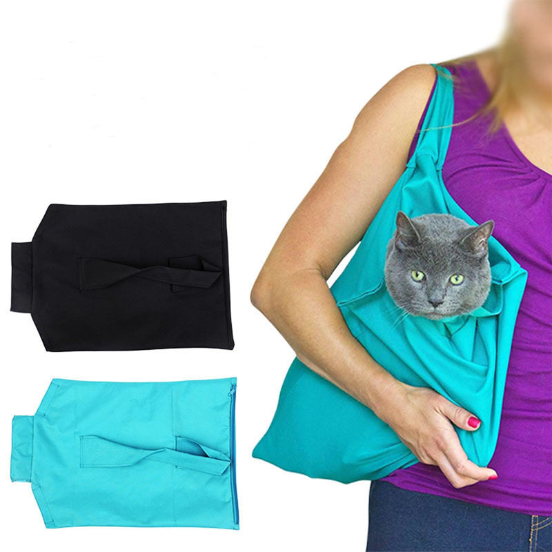 Kitestio Cat Carrier Pouch, Aberfields Cat Carrier Douch, Cat Nail Clipping Cleaning Grooming Restraint Bag, Very Suitable for Going Out with a Kitten Blue*1 - PawsPlanet Australia