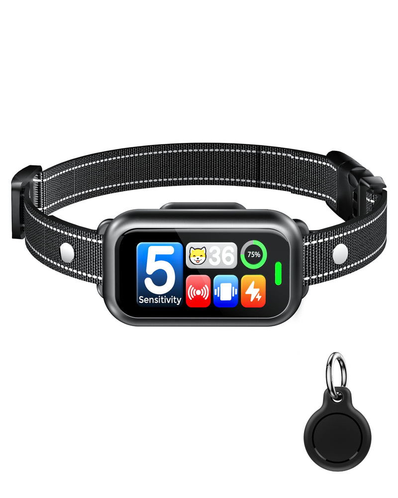 Dog Bark Collar, Smart Barking Collar with 5 Modes, 5 Adjustable Sensitivity for Barking Howling Whining, Rechargeable Anti Bark Training Collar with with Beep Vibration - PawsPlanet Australia
