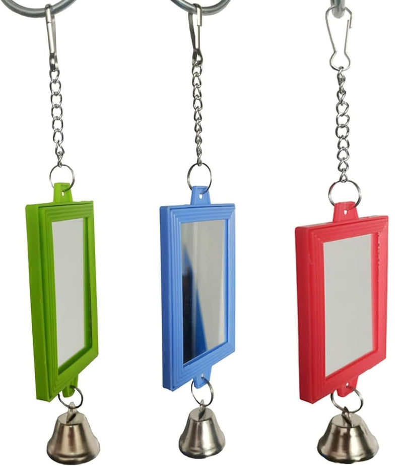 1Pc Random Color Pet Bird Mirror with Bell Interactive Parrot Toys for Budgies Parakeets Conures, Pet Supplies - PawsPlanet Australia