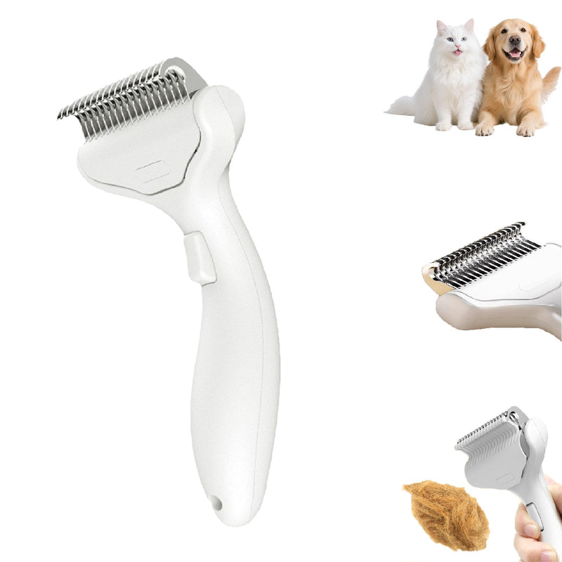 Deshedding Dogs Brush with Release Button, Undercoat Rake for Cats, Professional Shedding Comb & Dematting Tool, Grooming Comb for Long Hair, Thicker Coats Pets - PawsPlanet Australia