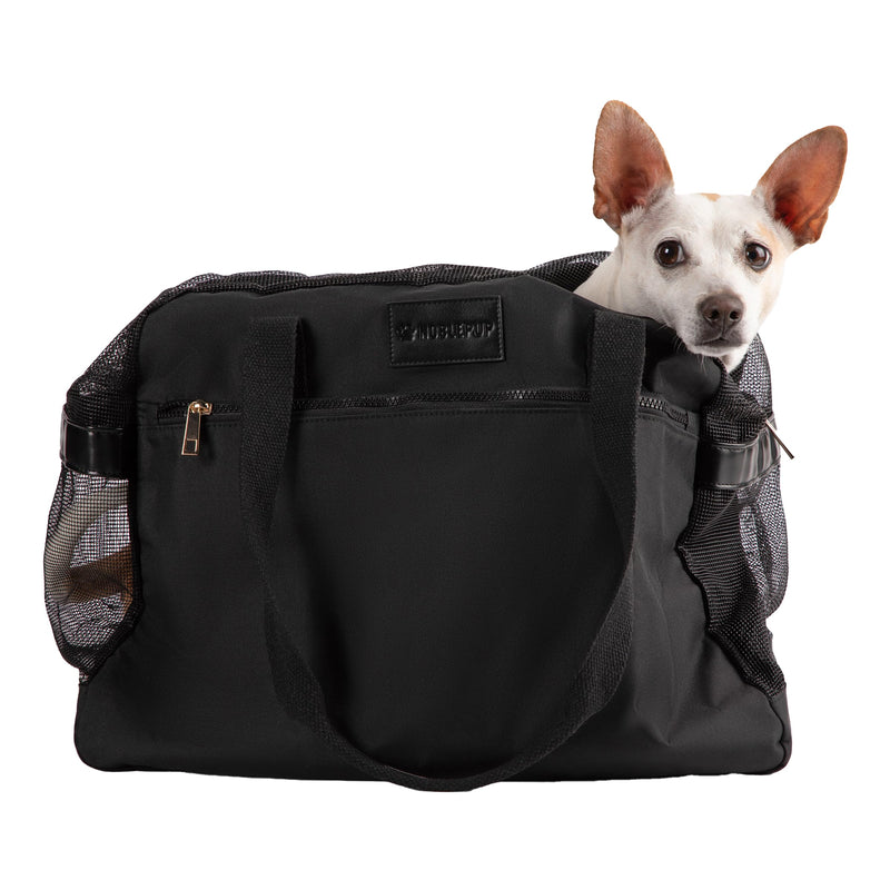Airline Pet Tote – Dog & Cat Travel Bag, Soft-Sided Dog Carrier with Mesh Panels, Pockets & Removable Cushion, for Pets, Black - PawsPlanet Australia
