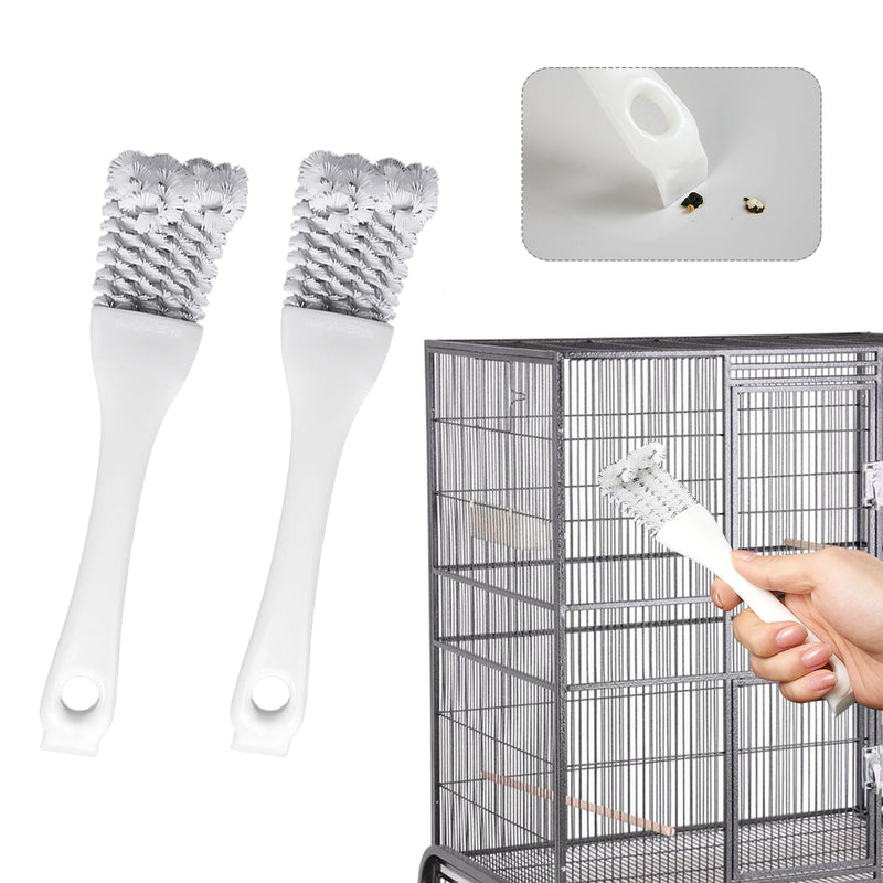 Bird Cage Cleaner with Long Handle & Shovel – Hard Bristles Easy Bird Droppings Removal Brush for Parrot & Pet Cages & Bird Perch – Durable Bird Cage Cleaning Tool & Accessory (2) 2 - PawsPlanet Australia