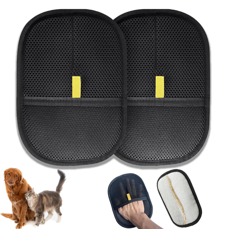 Pet Hair Removal Glove for Cats & Dogs,2 Pcs Five-Finger Electrostatic Pet Hair Gloves Reusable Pet Hair Remover Tool for Laundry,Bed Sheets Couch Clothes Carpet Car Seat,Big Size(9.5*6.7IN) - PawsPlanet Australia