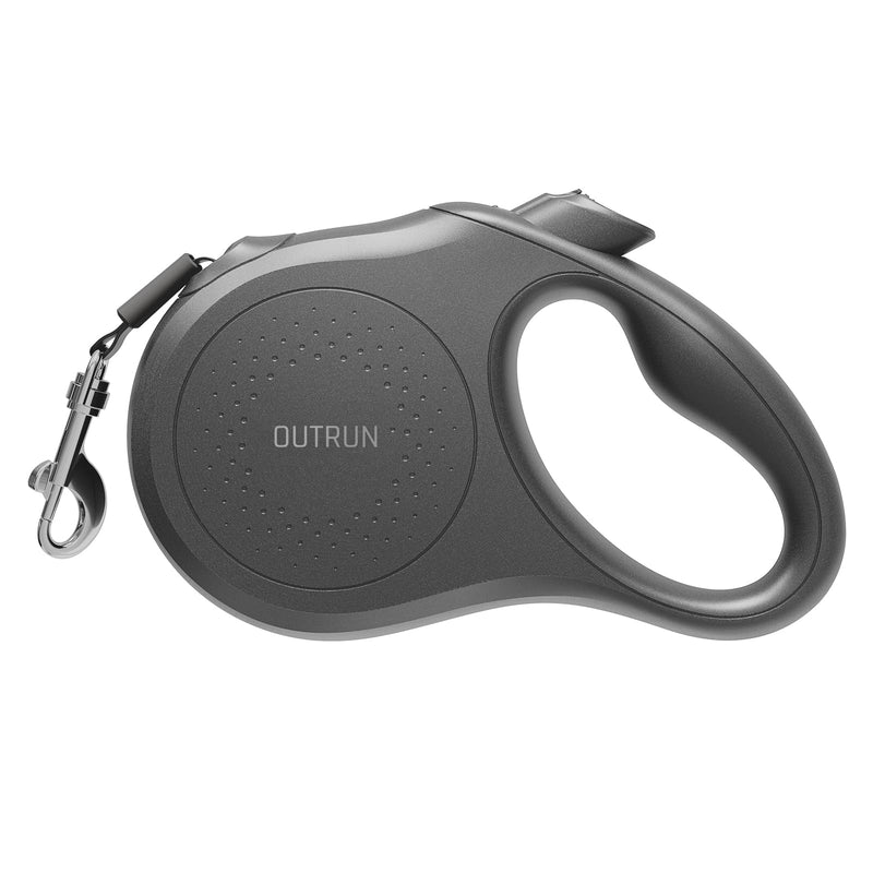OUTRUN Retractable Dog Leash 16 FT Walking Leash up to 55 Lbs, Strong Nylon Tape No Tangle, Heavy Duty One-Handed Brake Lock Perfect for Small & Medium Sized Dogs and Pets (Starlight Black) - PawsPlanet Australia