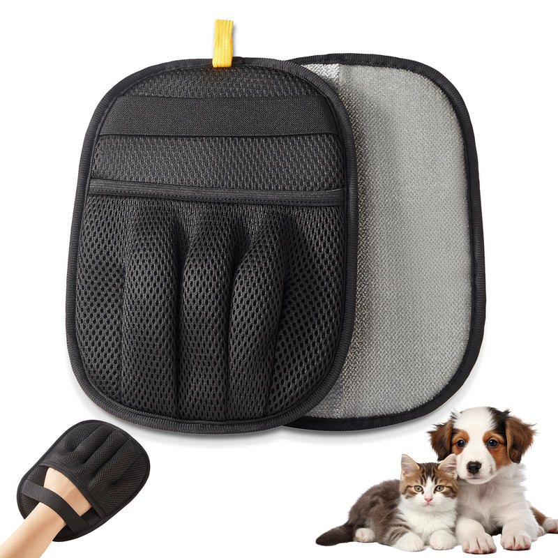 1PC Electrostatic Hair Remover for Dogs and Cats, 2025 Upgraded Five-Finger Reusable and Washable Pet Hair Removal Tool, Pet Hair Gloves for Laundry, Couch, Carpet, Car Seat and Bed Black - PawsPlanet Australia