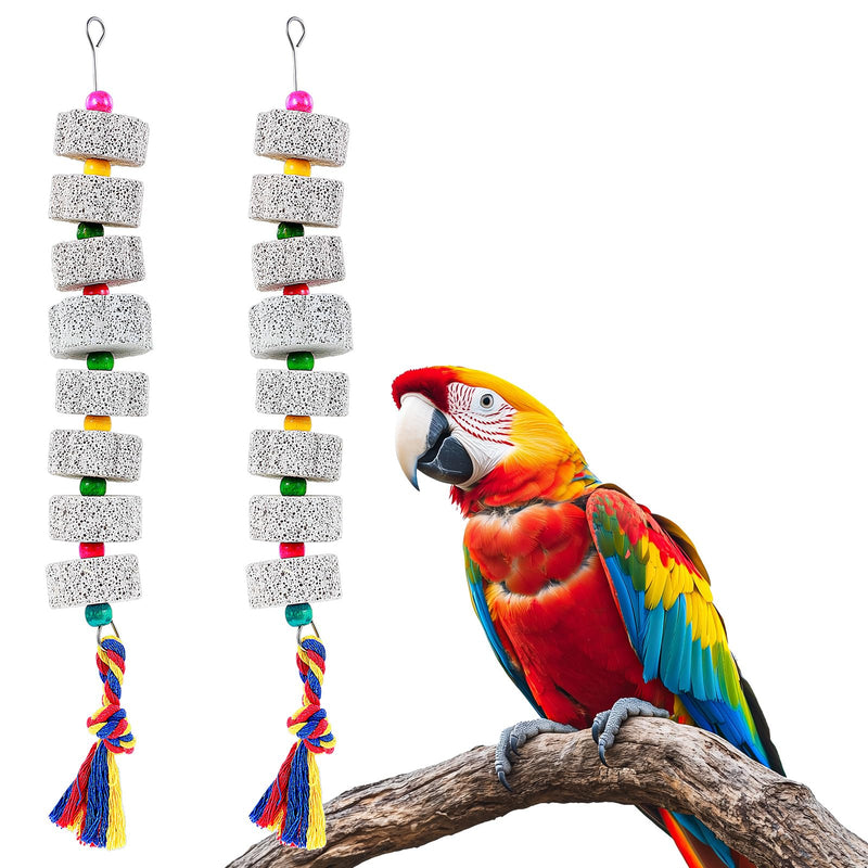 2 Pack Chicken Toys for Coop - Chicken Pecking Toy with Calcium Volcanic Stone, Chickens Enrichment Toys with Bells, Chickens Coop Accessory for Birds, Parrot, Rodents & Small Pets - PawsPlanet Australia