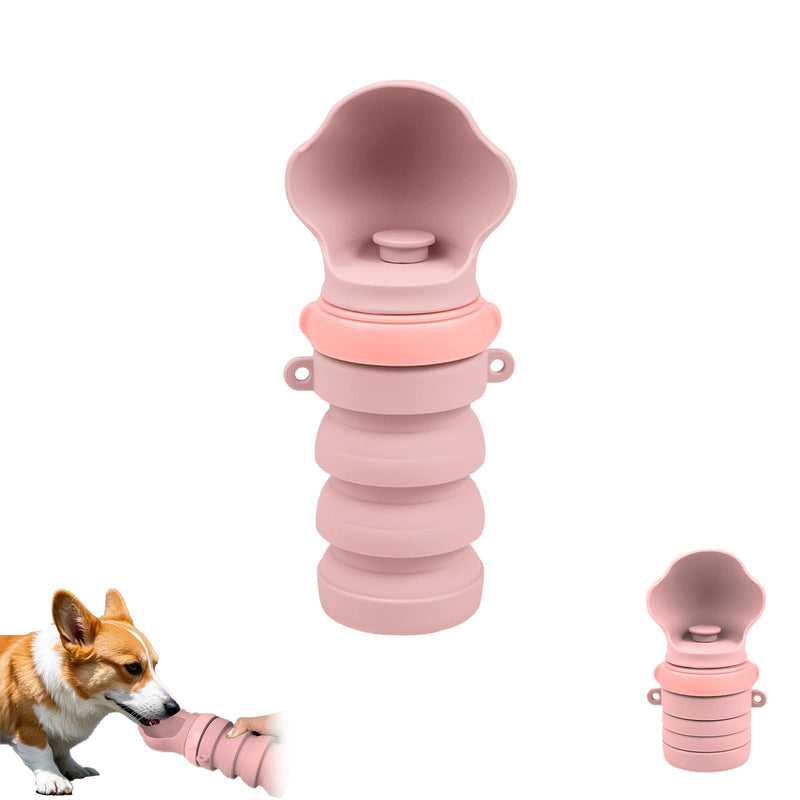 Collapsible Dog Water Bottles, Portable Dog Water Bowl Dispenser & Travel Water Bottle for Dogs - Perfect for Walking, Hiking & Outdoor Activities, Essential Item for Dogs, Food-Grade Silicone (Pink) - PawsPlanet Australia