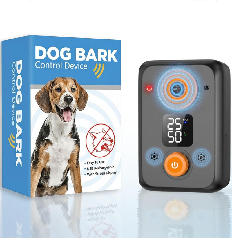 Anti Barking Device for Dogs – 50FT Bark Deterrent Device with 3 Adjustable Modes – Rechargeable Ultrasonic Dog Training Device – Fits All Breeds & Sizes – IPX4 Waterproof, Indoor/Outdoor Use - PawsPlanet Australia