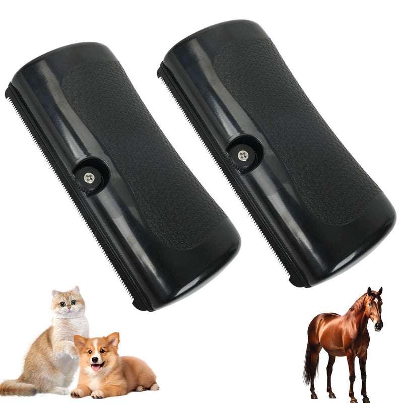 GroomPro Deshedding Brush, GroomPro Shedding & Grooming Supplies for Matted Hair, Loose Hairs | Pet Short Hair Removal Tool for Cats, Dogs, Rabbits, Horses (2) 2 - PawsPlanet Australia