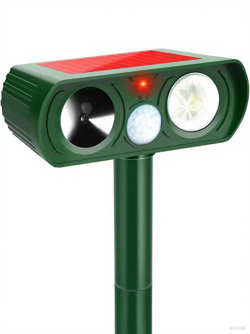 Ultrasonic Cat Deterrent Outdoor, Solar Powered Deterrent with Motion Sensor and Flashing Lights Solar Farm Garden Yard Device,Dogs,Cats,Birds - PawsPlanet Australia