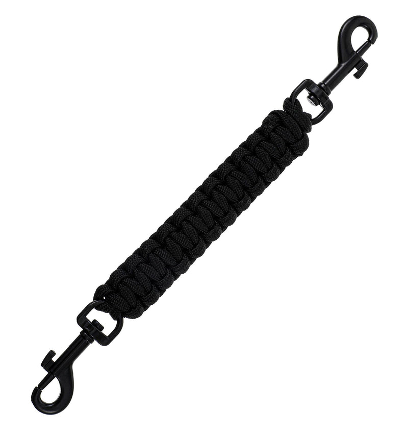 Prong Collar Safety Clip, Handmade Backup Prong Collar for Dogs with Double-Ended Clasp, Secure Connector for Prongs Pinch Collars Leash Harness Accessories (Black) - PawsPlanet Australia