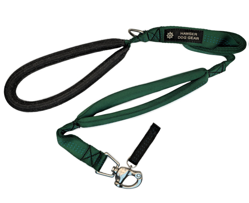 Heavy-Duty 6ft Dog Leash – Quick Release Snap, Dyneema Handle, Waterproof, 316 Stainless, Handmade USA (Hunter Green) Hunter Green - PawsPlanet Australia