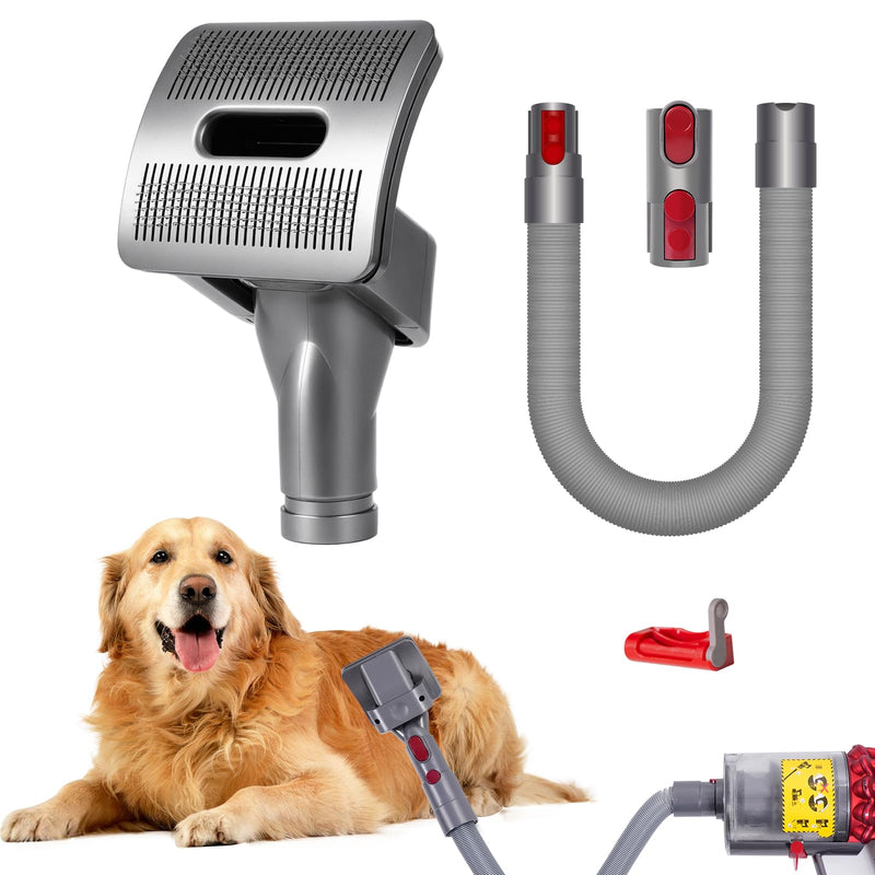 Pet Grooming Kit Compatible with Dyson V7 V8 V10 V11 V15 Gen5 Vacuum Cleaner,Dog Brush Vacuum Attachment with Extended Vacuum Hose & Trigger Lock,Suitable for Small Dogs or Cat Quiet Personality Pet Grooming Kit Suitable for Small Breed Dogs or Cat - PawsPlanet Australia