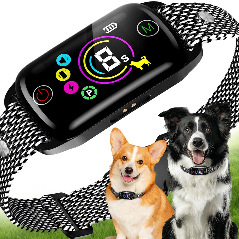Dog Bark Collar for Large Medium Small Dogs,Smart Automatic AI Bark Collar for Dogs,Effective Anti-Barking Training Collar, with IP67 Waterproof, 4 Safe Training Modes and 8-Level Sensitivity 1 Pack - PawsPlanet Australia