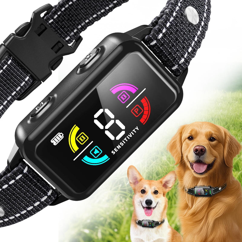 Dog Bark Collar for Large Medium Small Dogs, Smart Automatic AI Bark Collar for Dogs,Effective Anti Barking Training Collar with IP67 Waterproof, 6 Safe Training Modes and 8-Level Sensitivity 1 Pack - PawsPlanet Australia