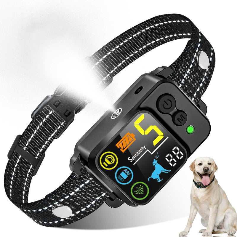 Citronella Bark Dog Collar [No Refill] Spray Dog Collar, with 5 Adjustable Sensitivity, Beep+Vibration+Spray 5 Working Modes Citronella Bark Collar, IP66 Waterproof Dog Spray Collar for L/M/S Black - PawsPlanet Australia
