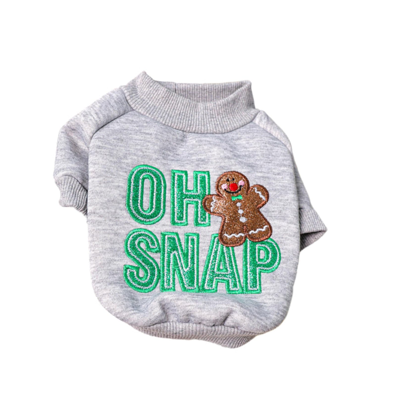Christmas Pet Sweatshirt Coat with Gingerbread Design - Perfect Pet Christmas Outfit for Dogs and Cats (Medium, Gingerbread Coat) Medium - PawsPlanet Australia